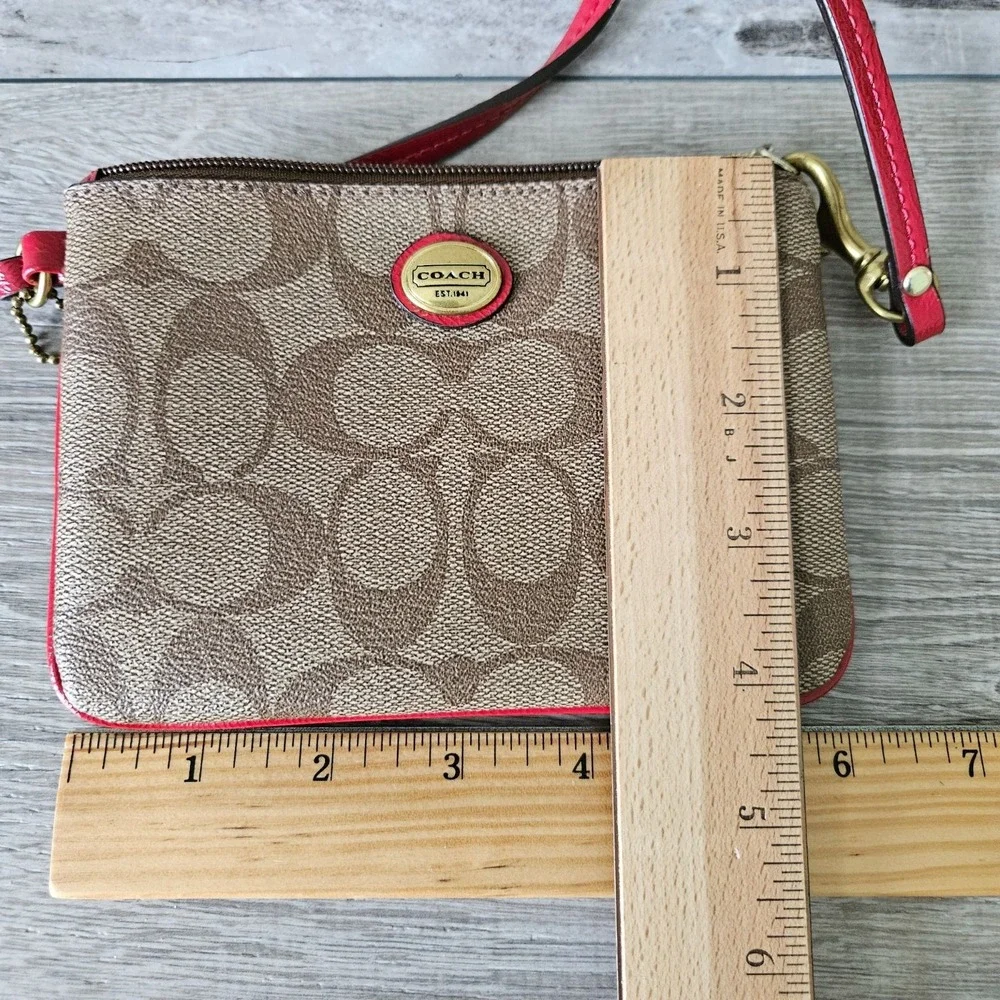 Coach signature wristlet