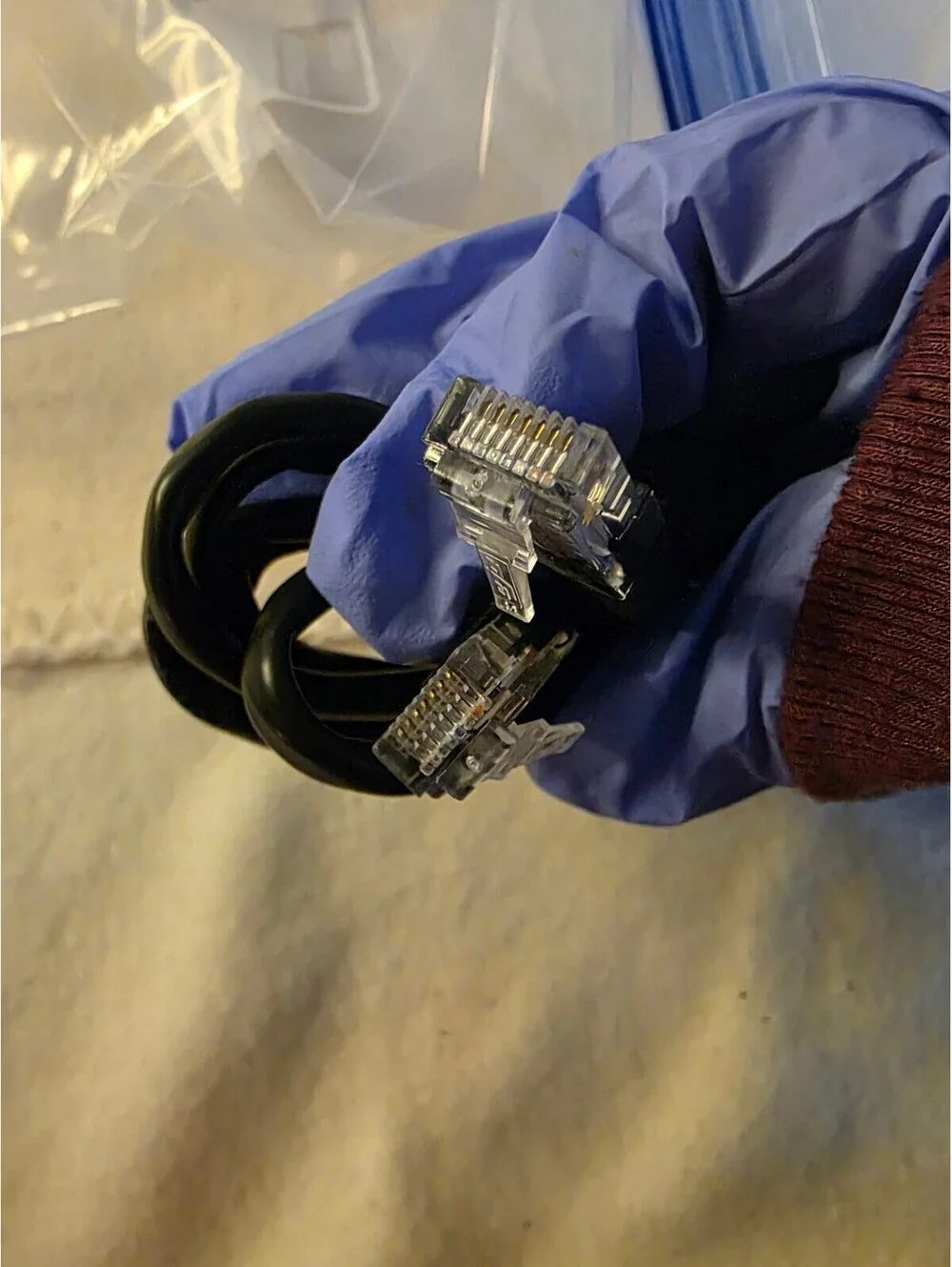 Black RJ45 Ethernet Network Cable Male-to-Male Internet LAN Cord