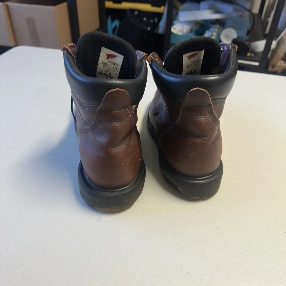 Red‎ Wing 2406 Boots Mens 10.5 D Brown Supersole Safety Steel Toe Made in USA