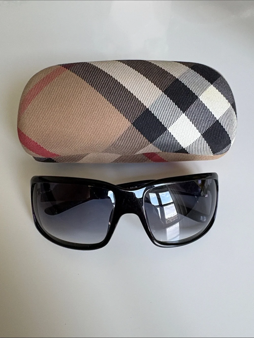 Burberry Black Shield Sunglasses with Gradient Lenses