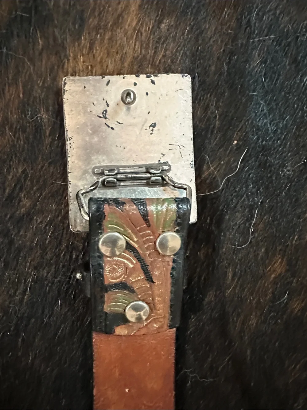 Nocona Belt Co discoloration studs vintage