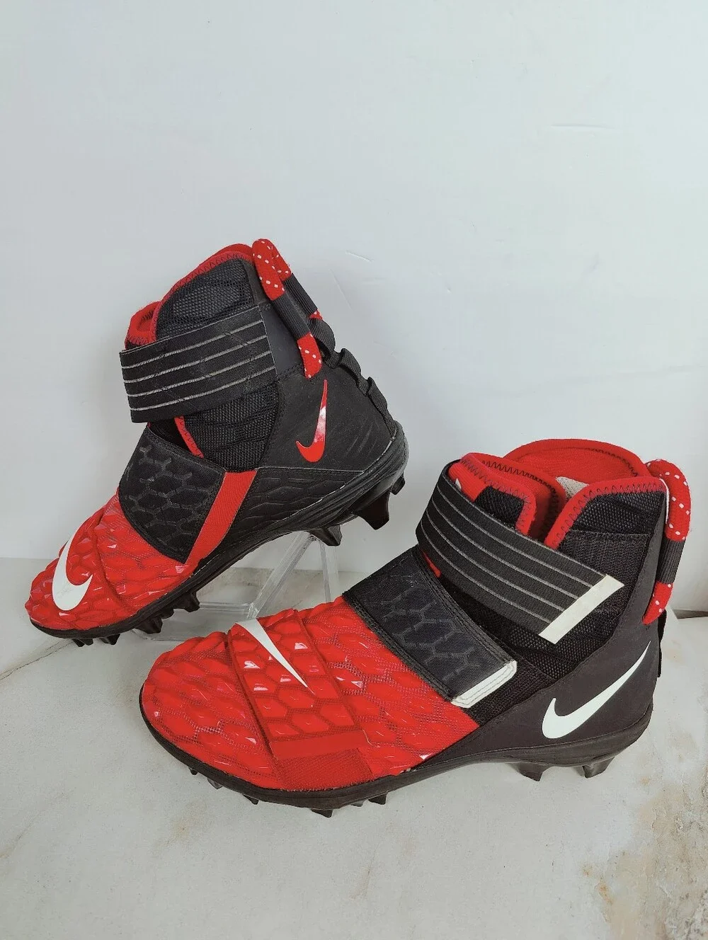 Nike Men's Force Savage Elite 2 Football Cleats, Black Red, Sz 9
