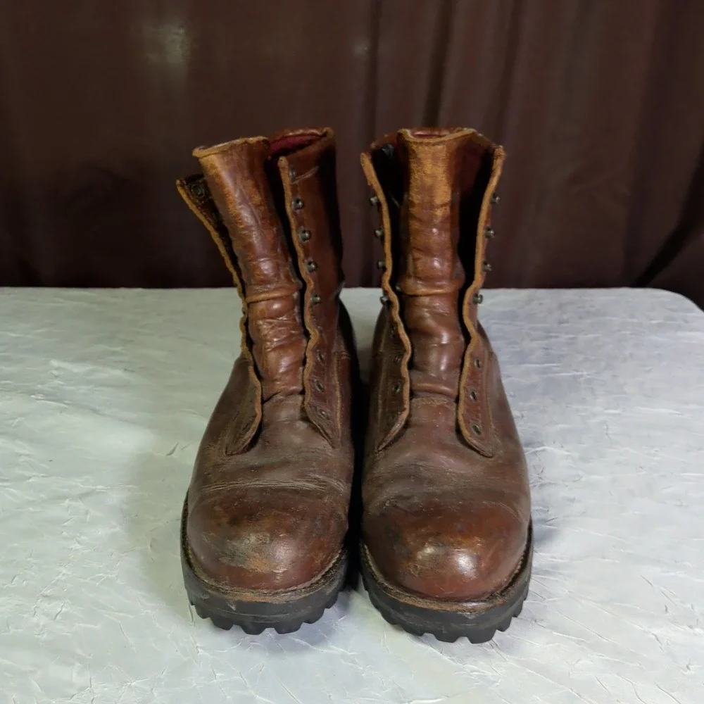 Vintage Danner Boots Mens Size 13D Hiking Brown Waterproof Leather Utility Gorp