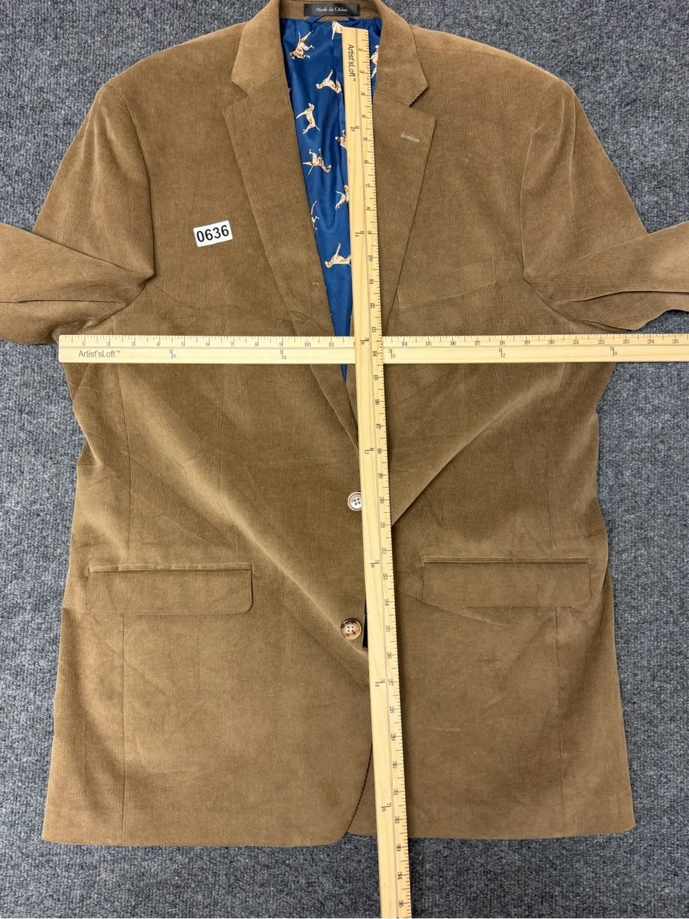 Lauren Ralph Lauren Brown Corduroy Sport Coat with Blue Lining