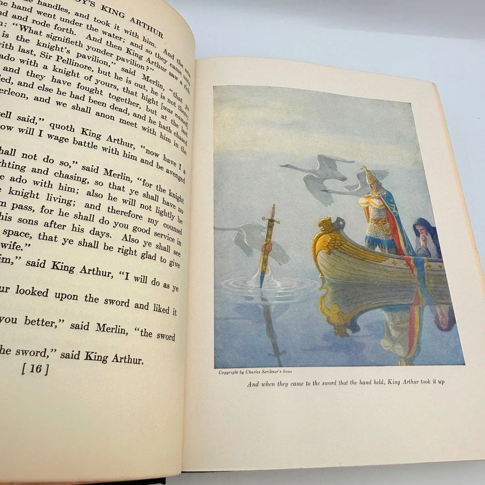 The Boys King Arthur Sidney Lanier NC Wyeth Illustrated Complete 1922 Scribners