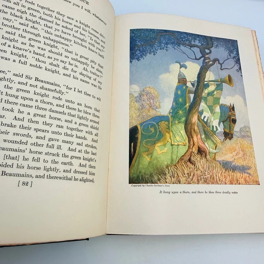 The Boys King Arthur Sidney Lanier NC Wyeth Illustrated Complete 1922 Scribners