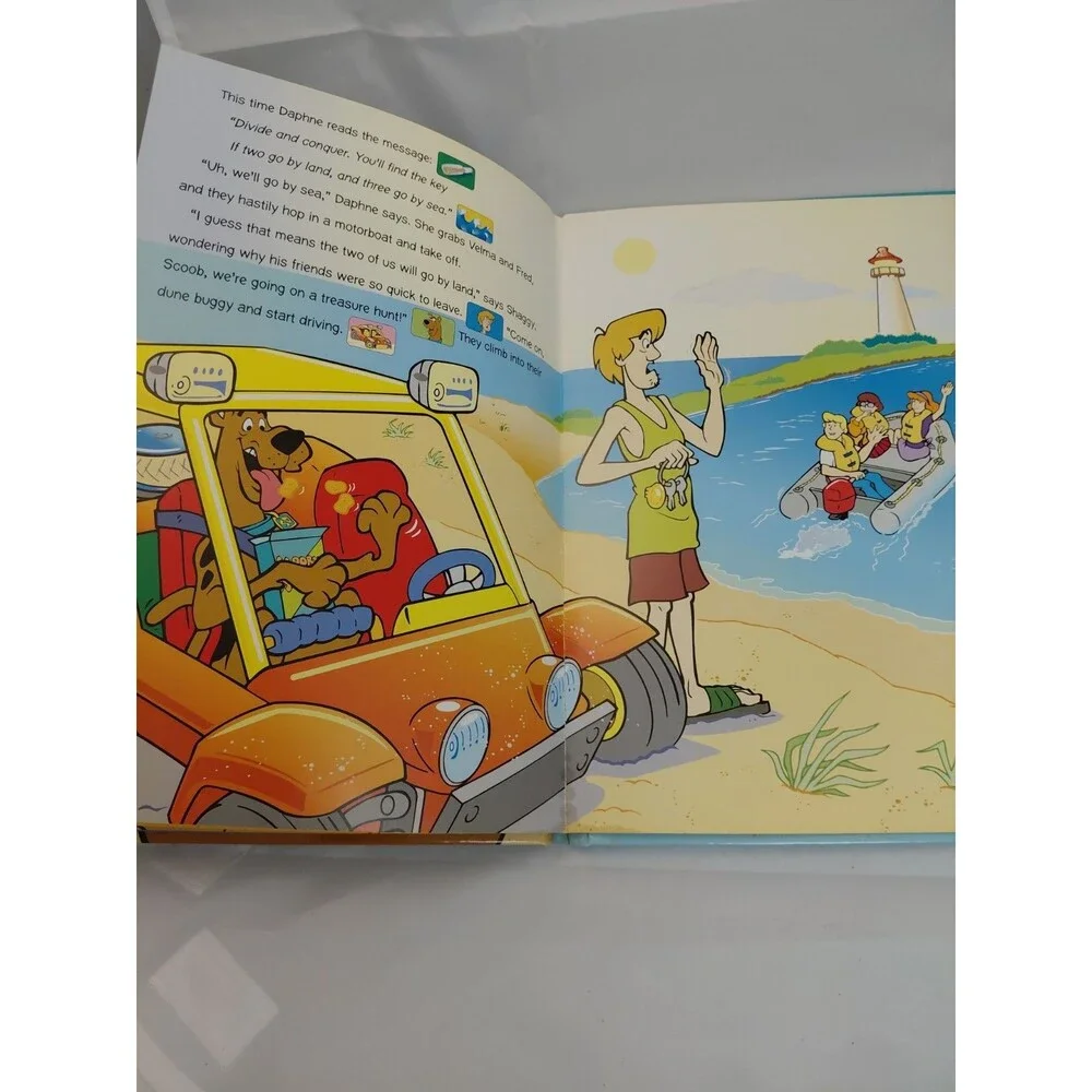 Scooby-Doo! MESSAGE IN A BOTTLE Interactive Play-A-Sound Book 2004 New Batteries
