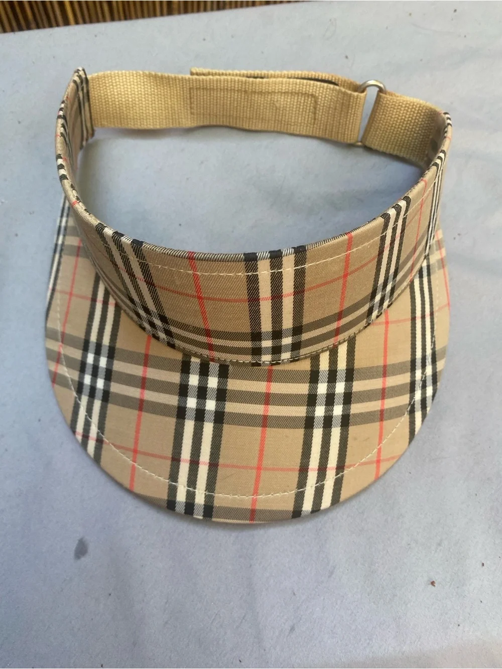 Plaid check visor