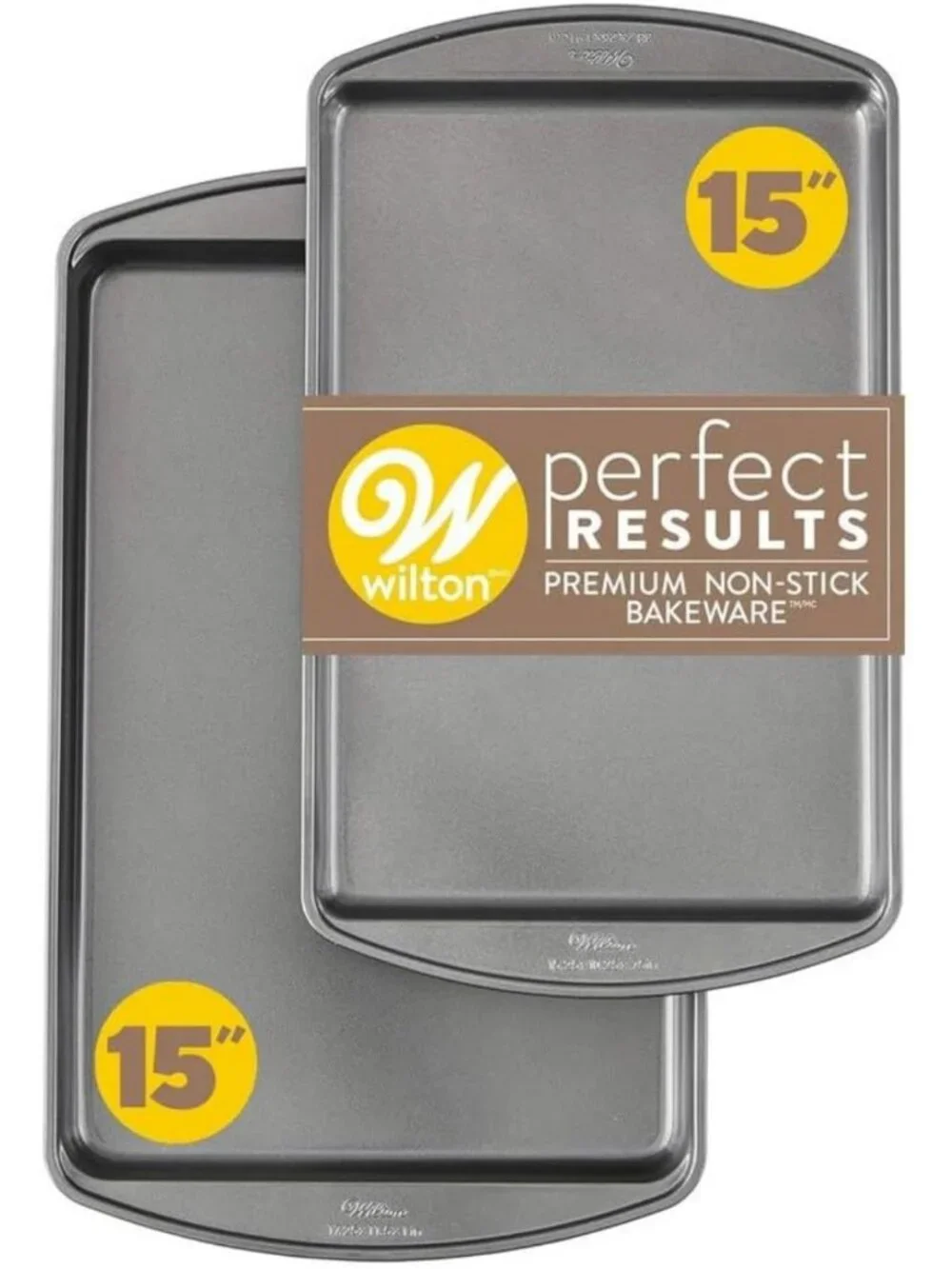 Nonstick Cookie Baking Sheets Set - Scratch-Resistant, Dishwasher Safe, 2-Piece