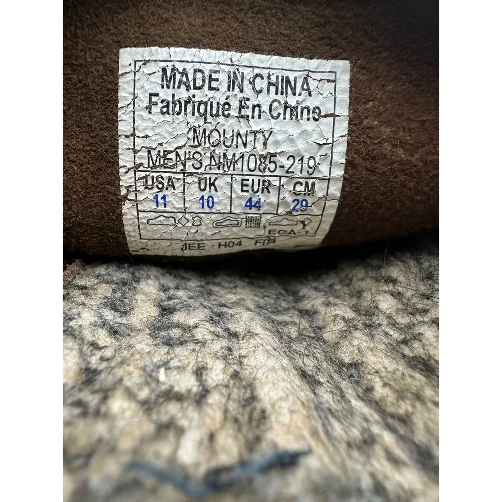 Sorel Mounty Brown Leather Insulated Snow Duck Boots NM1085-219 Mens Sz‎ 11 Vtg
