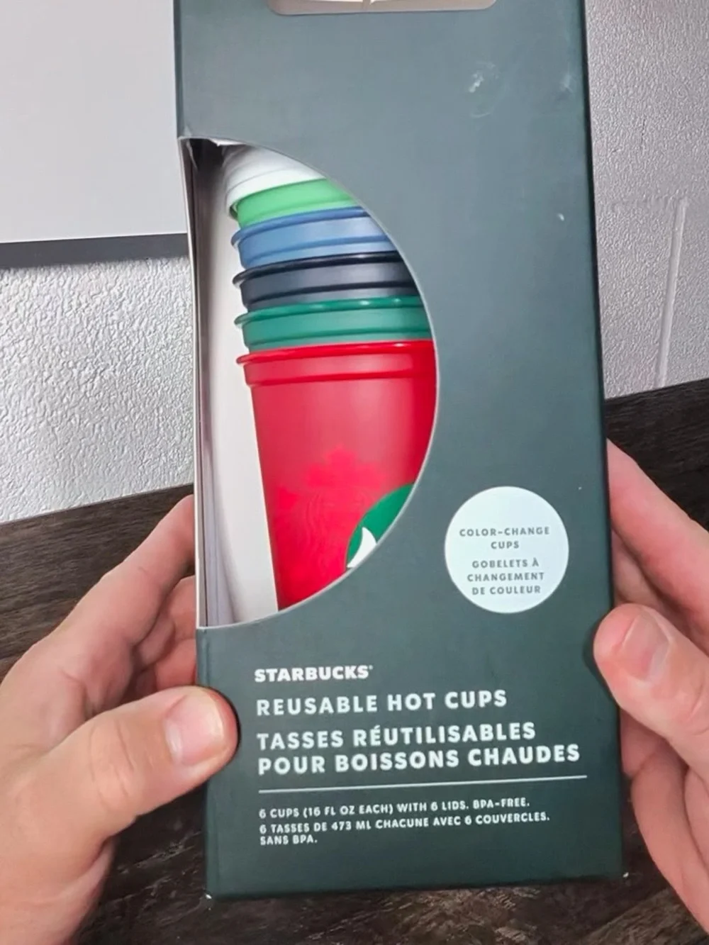 Starbucks Reusable Hot Cups Set - Red, Green, Blue