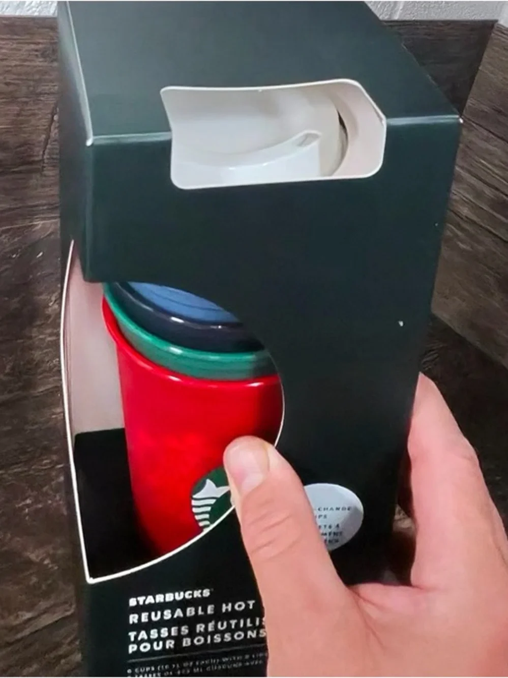 Starbucks Reusable Hot Cups Set - Red, Green, Blue
