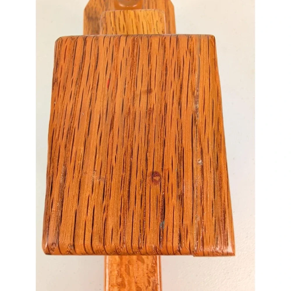 Vintage Handmade Wooden Toy Motor Grader Adjustable Blade‎