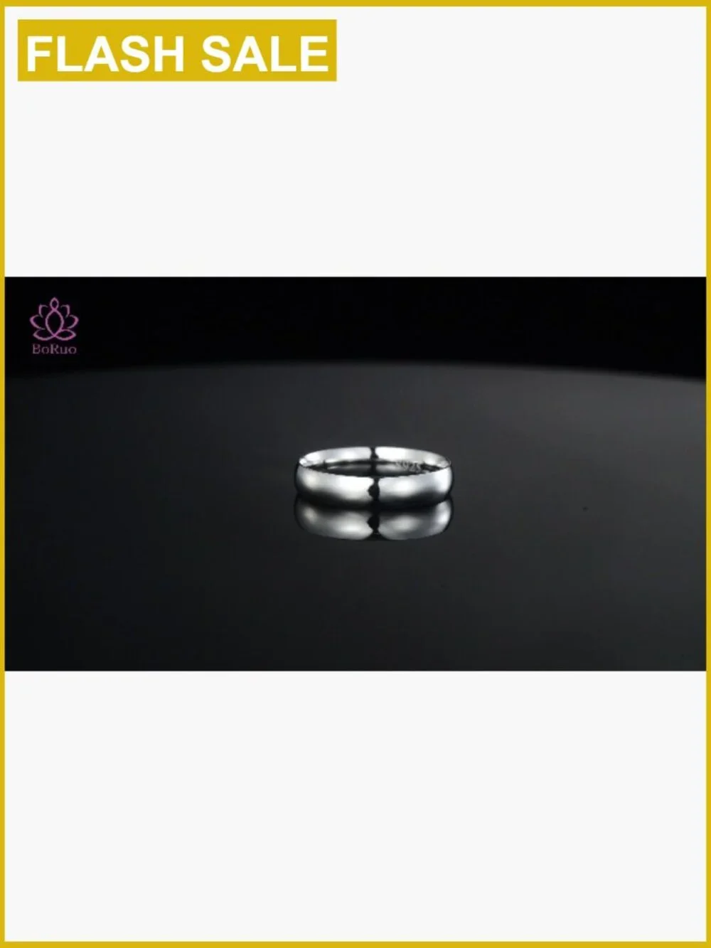 925 Sterling Silver Band Ring - 4mm Comfort Fit Wedding Stacking Ring