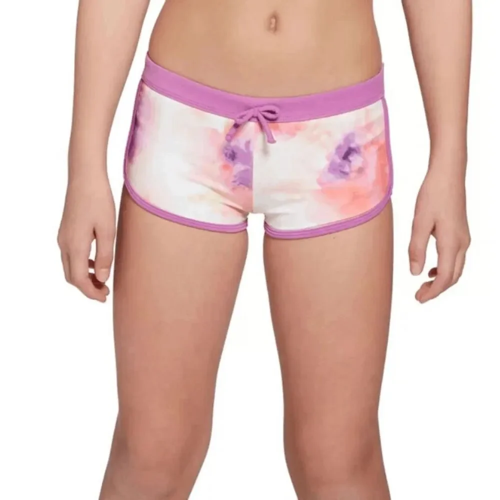DSG | Girls Inky Overdye Warm Purple and Pink Swim Shorts S (6-8)