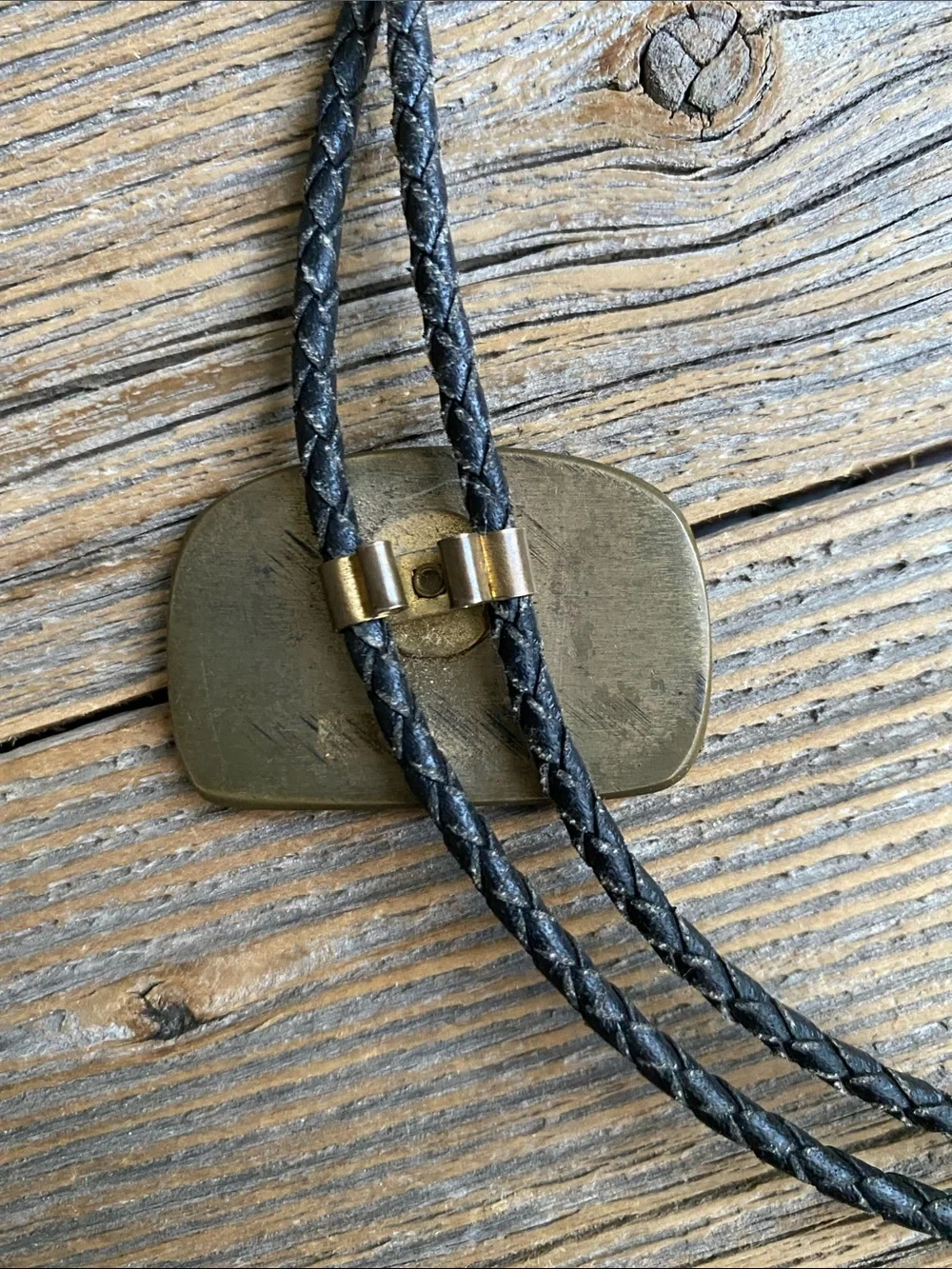 Vintage Pacific Northwest Brass Tlingit Bola Tie.