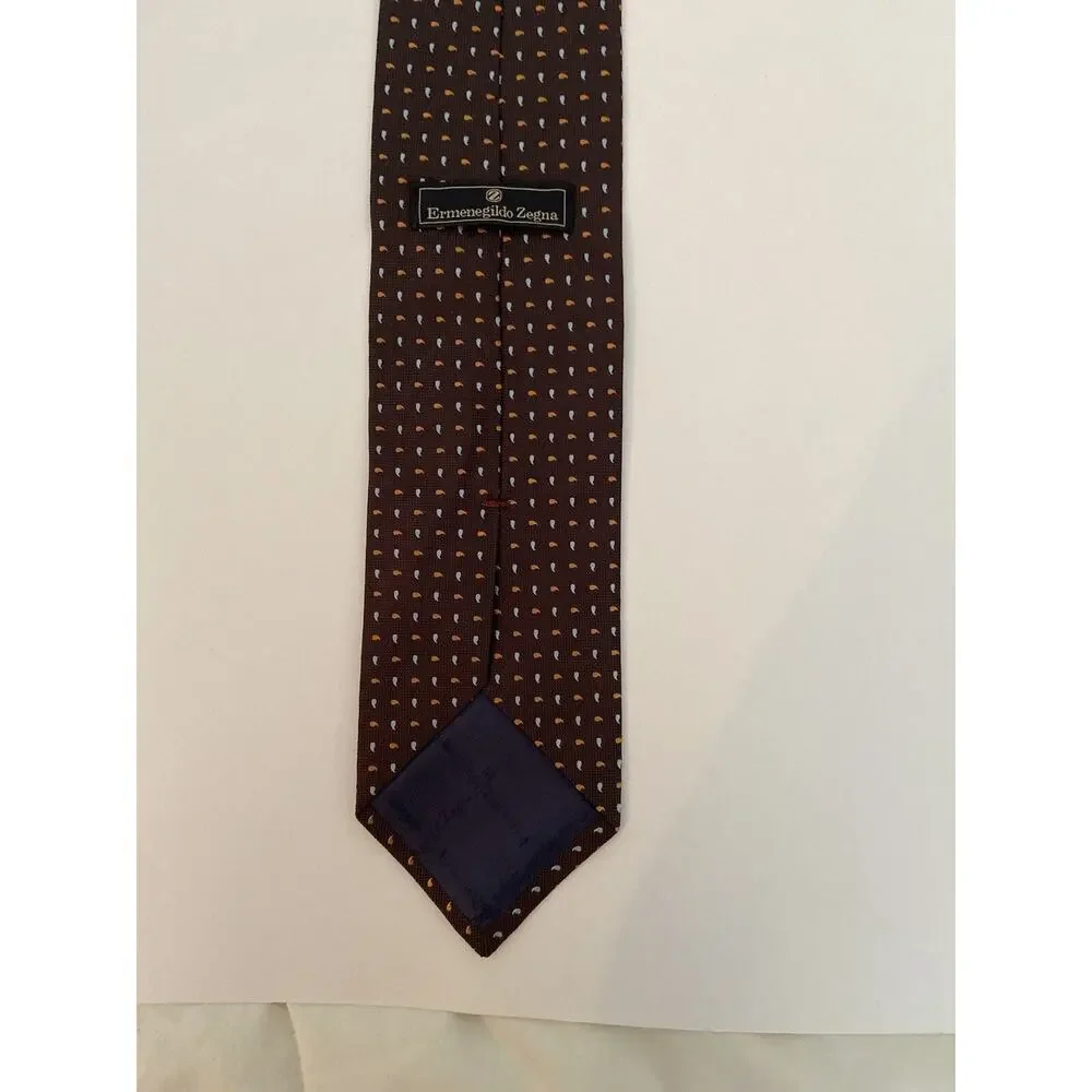 ERMENEGILDO ZEGNA MEN'S TIE, SILK, GREAT COLORS EXCELLENT CONDITION 56' x 3 1/2