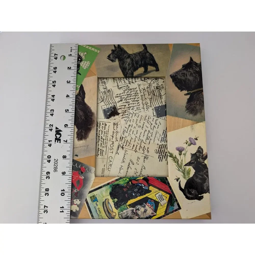 Blankety Blank Designs Scottie Dog Decoupage Wood Photo Frame