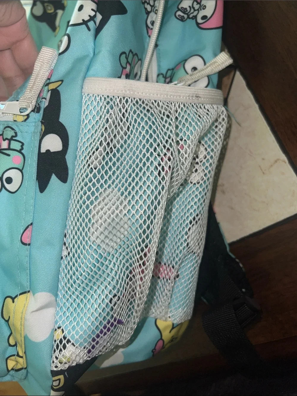 Hello Kitty Light Blue Kids Backpack with Multicolor Characters