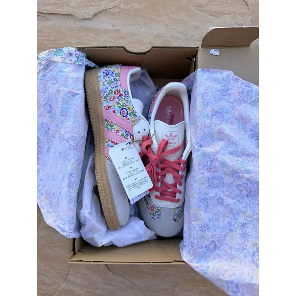 adidas Kids Floral Pink Low-Top Sneakers - Reposhed