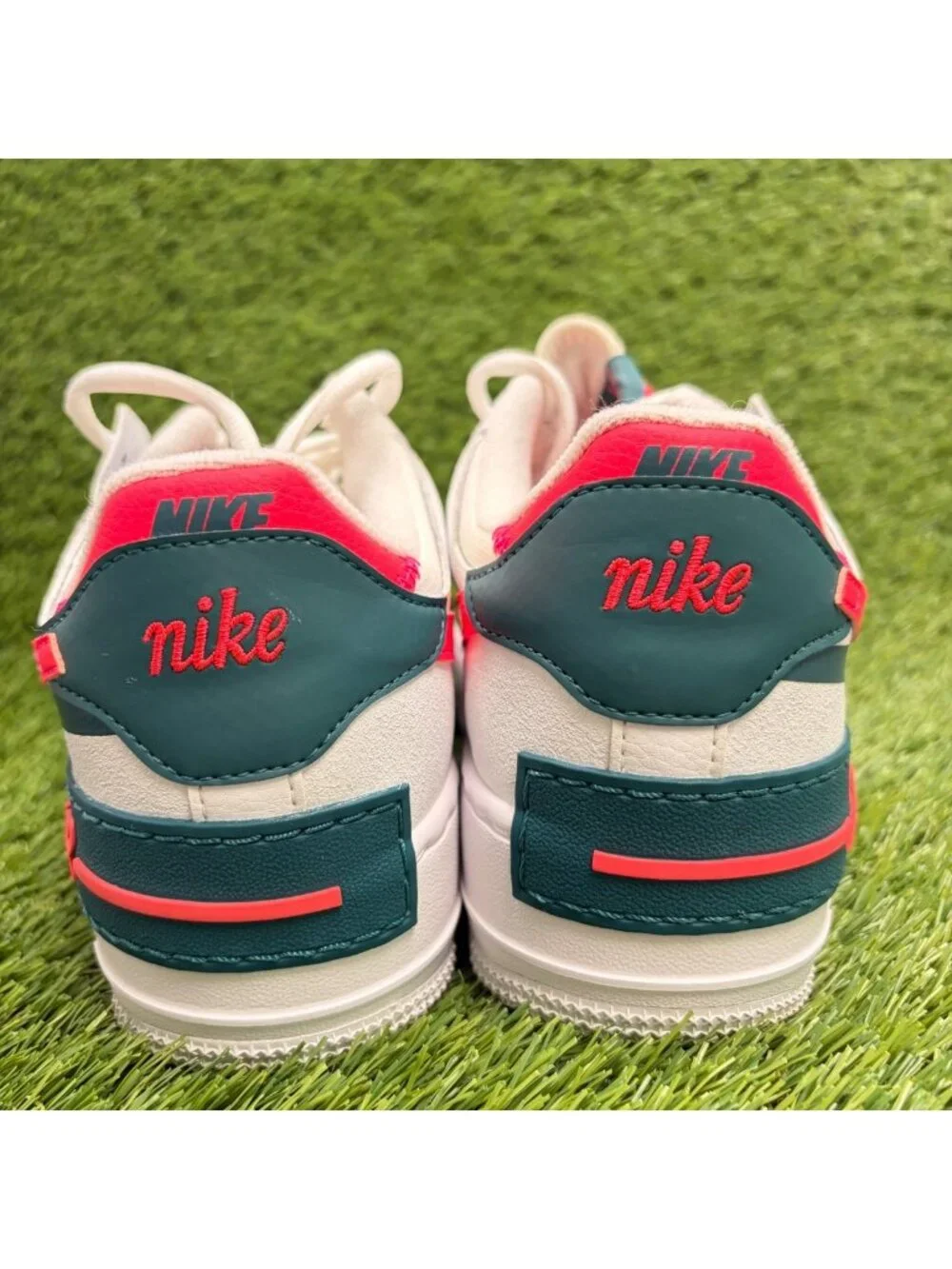 Nike Air Force 1 Shadow Womens Size 8 White Athletic Lifestyle Shoes Sneakers