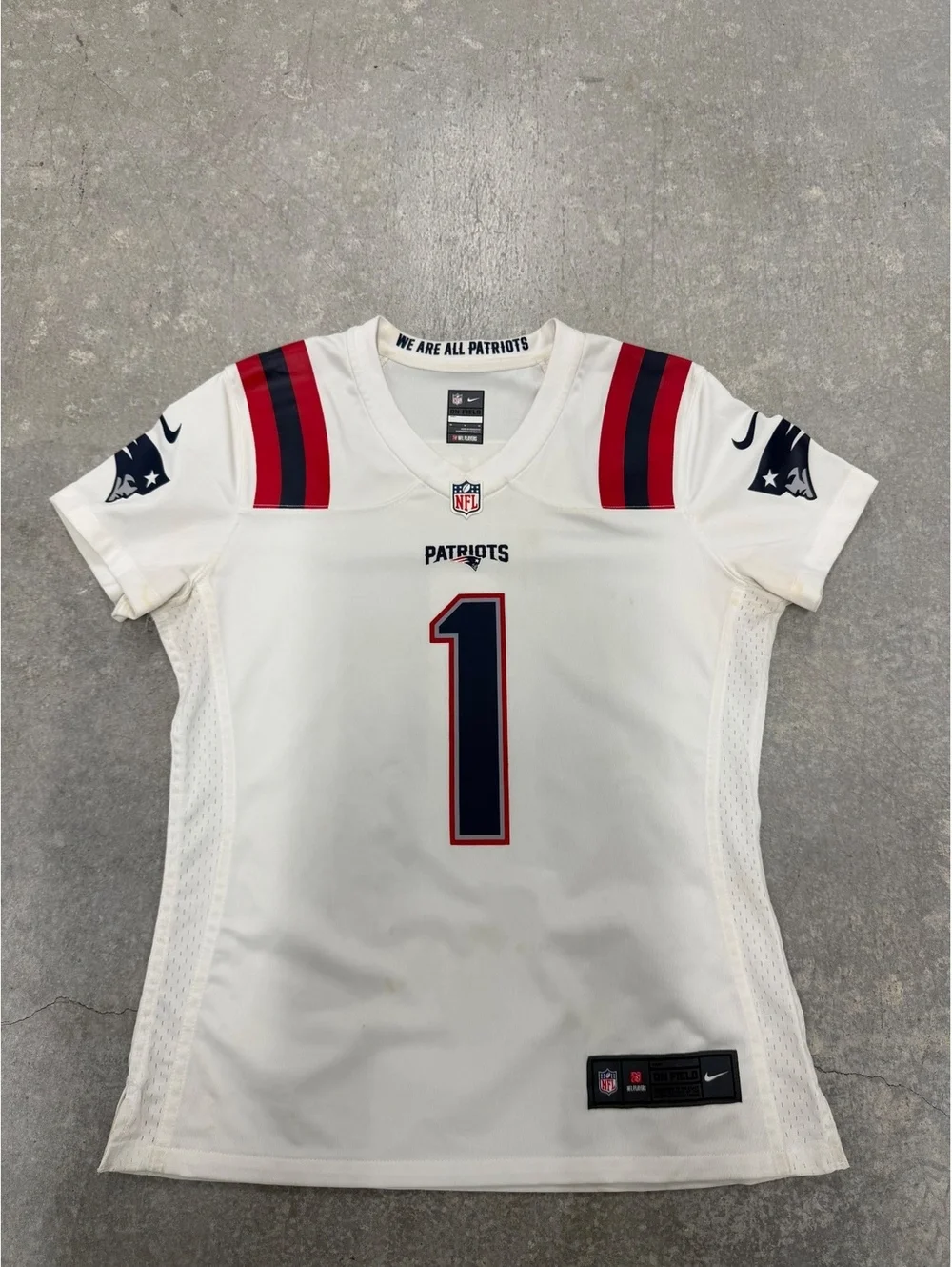 New England Patriots Women's Away Jersey Newton #1