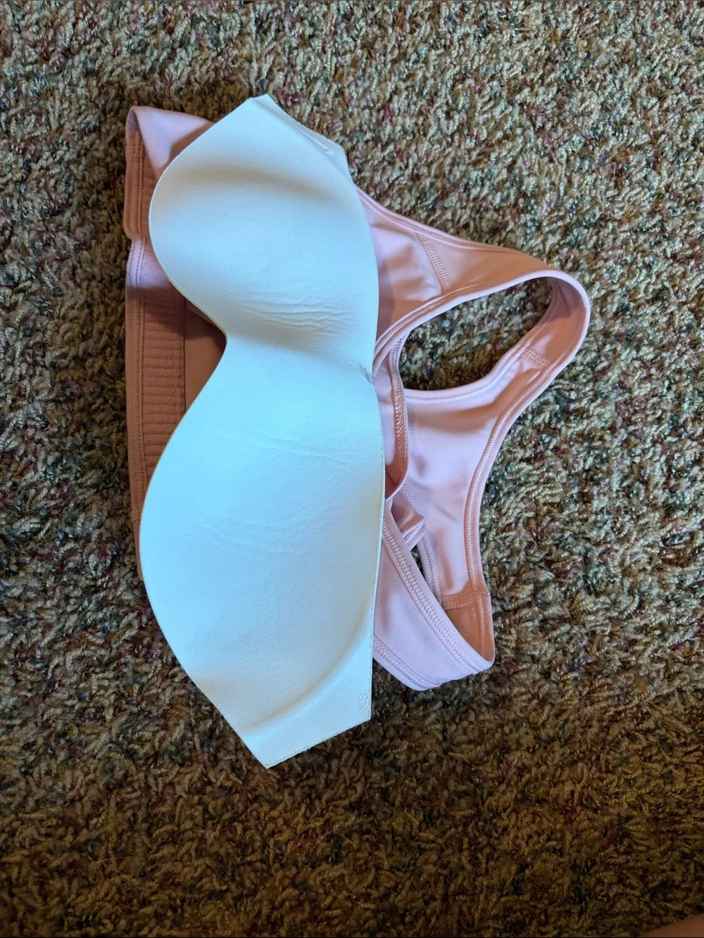 Nike Pink Sports Bra with White Swoosh