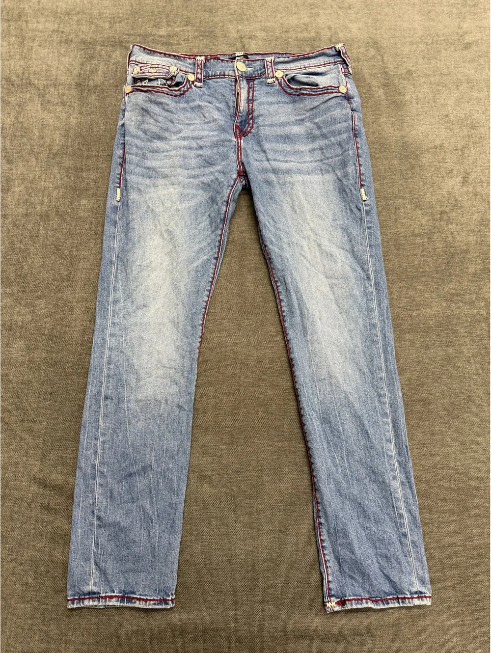 True Religion Rocco Relaxed Skinny Jeans Size 36 Light Blue Denim