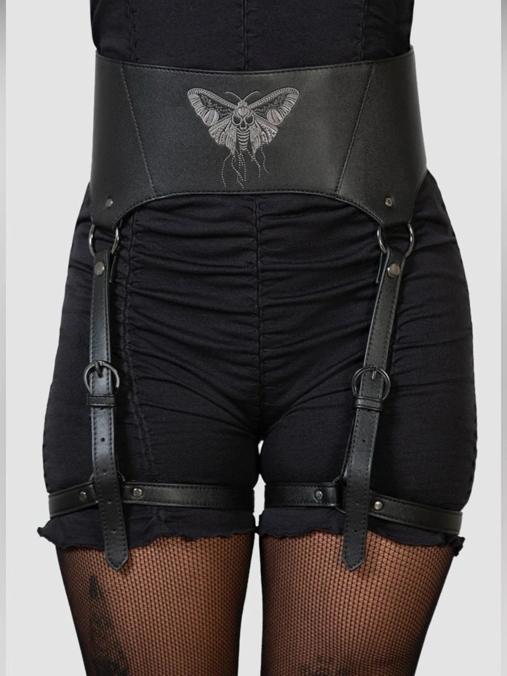 Killstar Death Moth Leg Harness Gothic XS/S Black