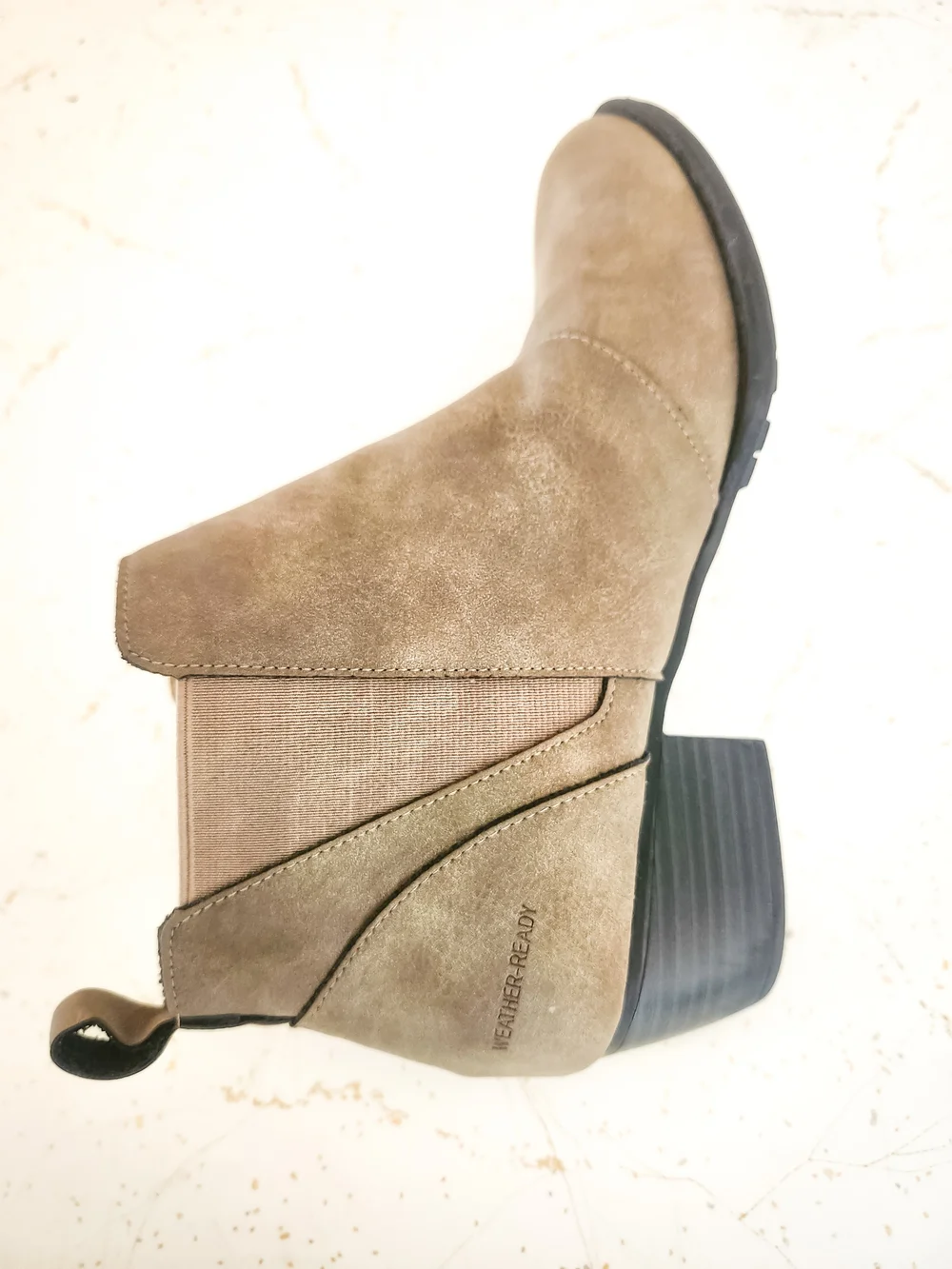 JBU by Jambu Women's Weather Ready Ankle Boots Size 7 Taupe Faux Suede Chelsea