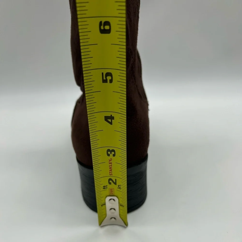 Kenneth Cole New York Stanford Brown Vegan Knee-High Boots Size 8 New With Box