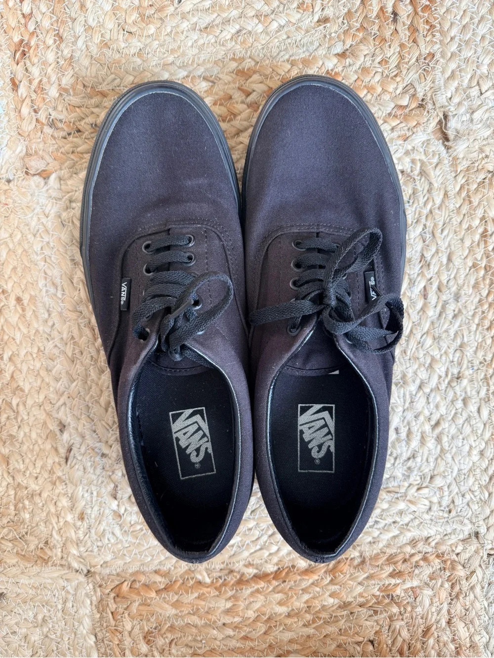 Vans Black Low-Top Canvas Sneakers