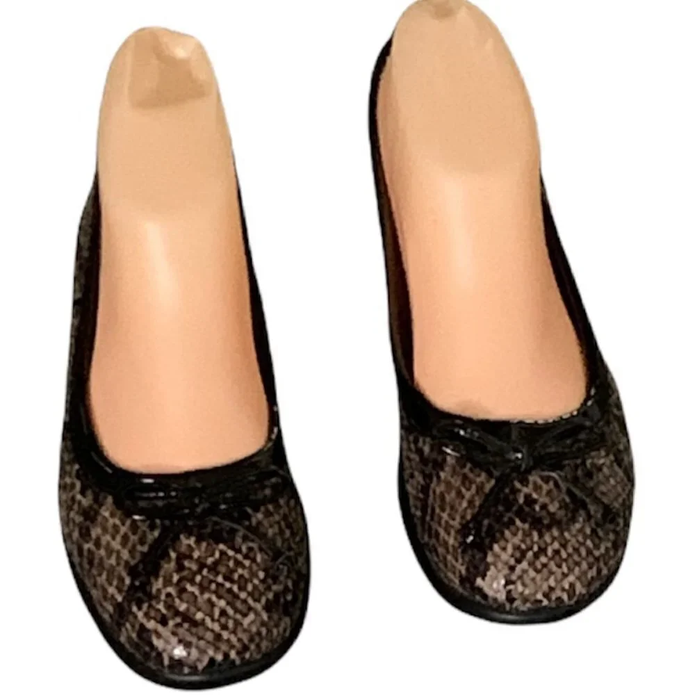 Aerosoles Homebet Snakeskin‎ Ballet Flats Sz 6-1/2 #210i