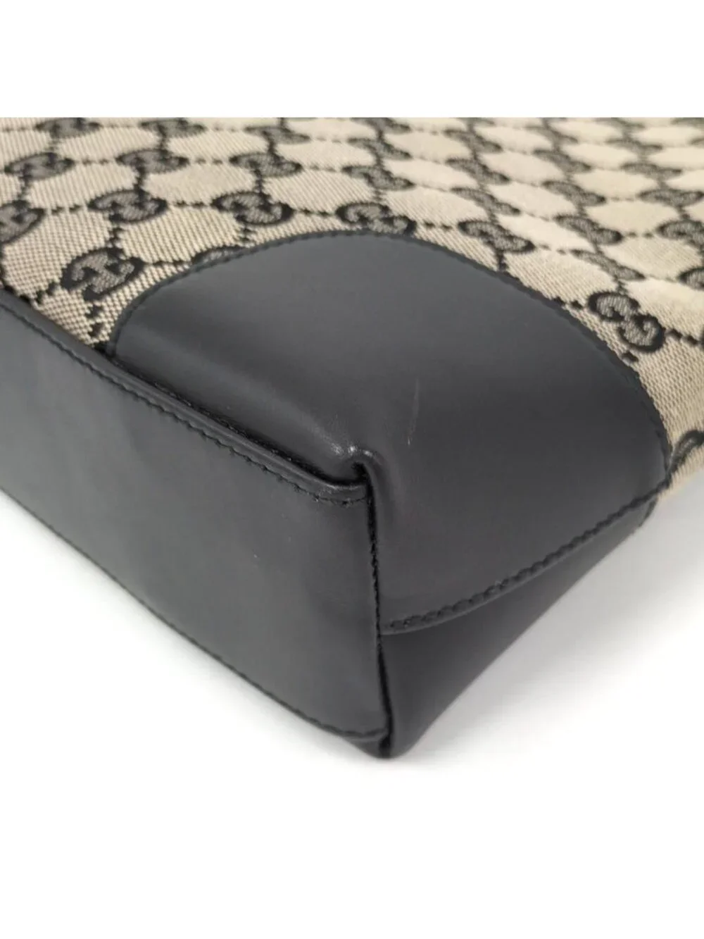 Gucci GG Canvas Shoulder Bag Leather Black