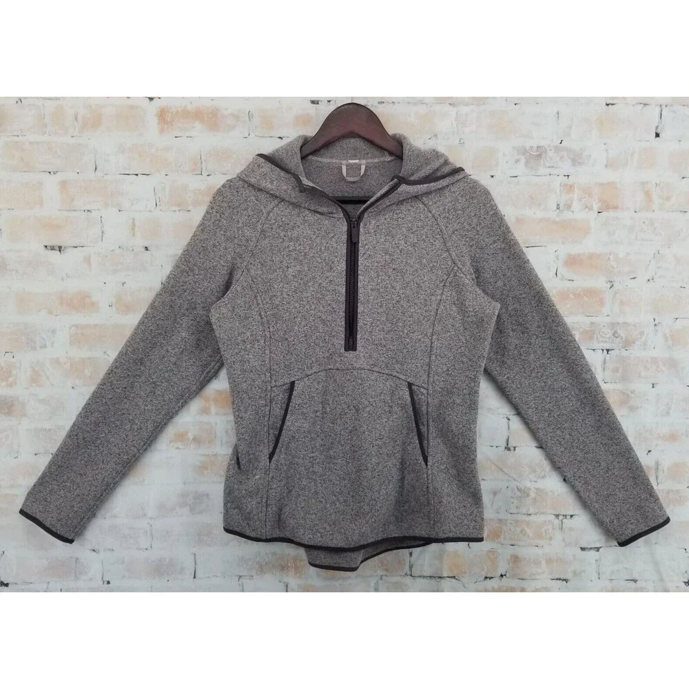 Lululemon Fleece & Thank You Pullover 1/4 Zip Sweatshirt Hoodie Size 8
