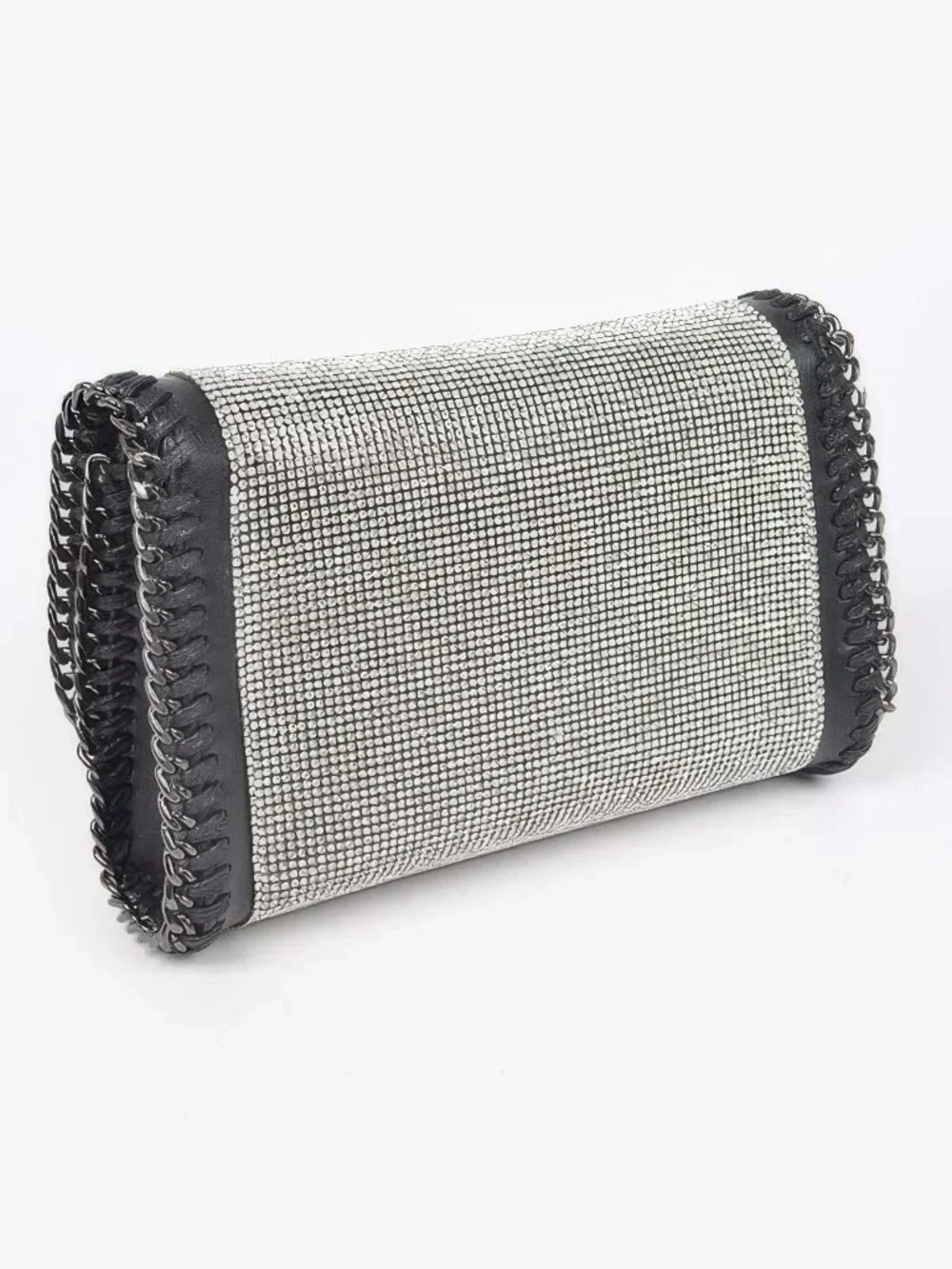 Multi Color Rhinestone Chain Braided Clutch