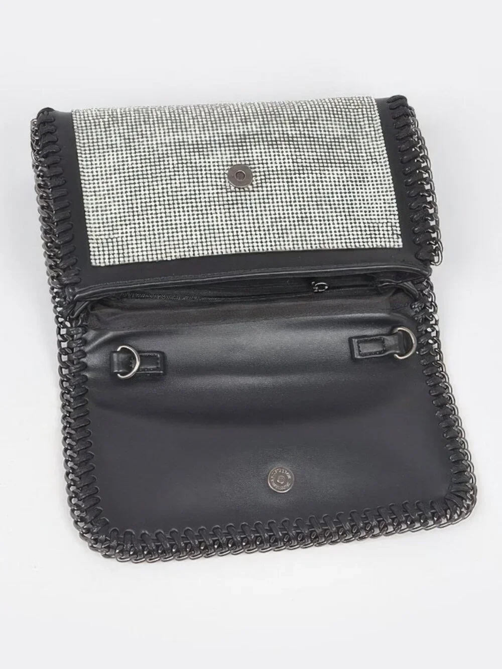 Multi Color Rhinestone Chain Braided Clutch