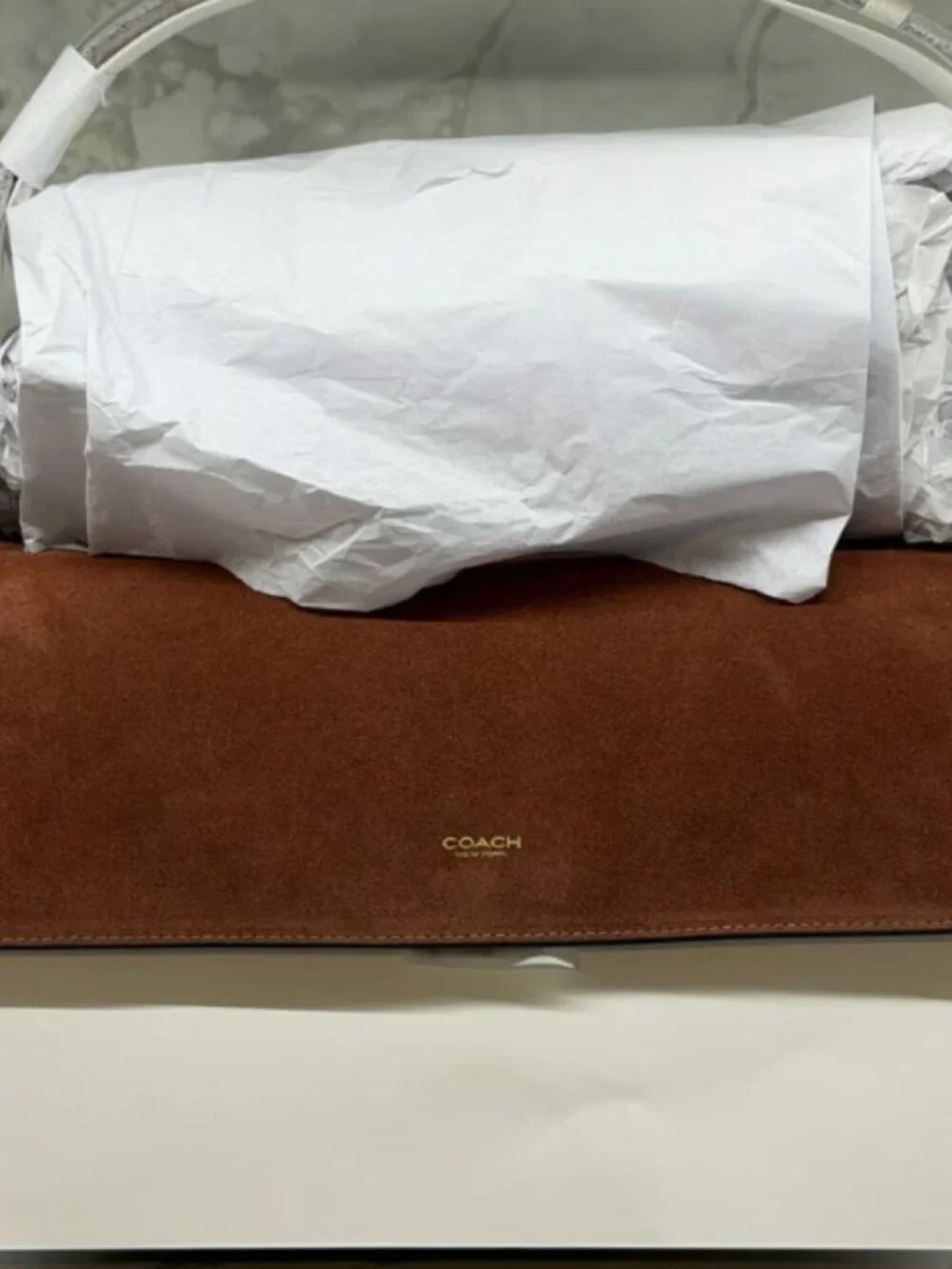 Brown Suede Clutch Bag Shoulder Bag