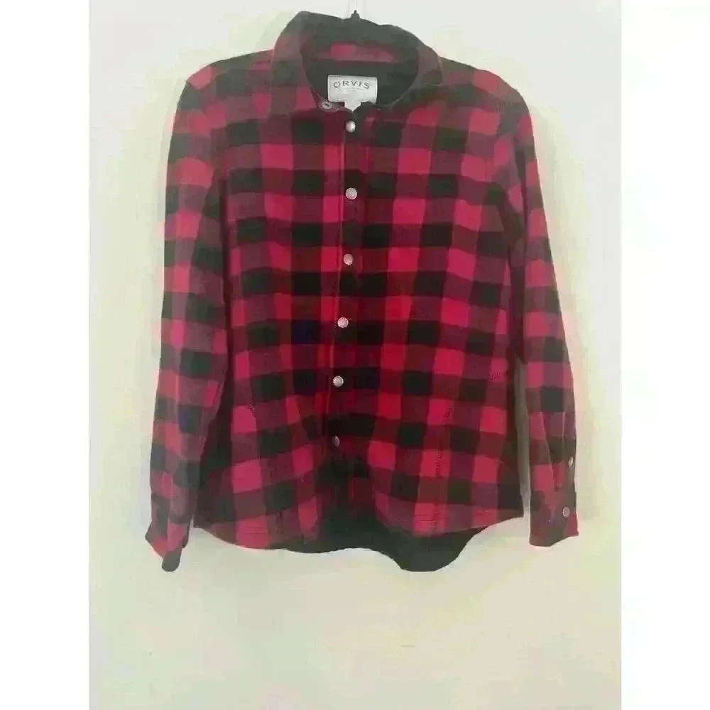 Orvis Buffaloe‎ Plaid lightweight Jacket ladies size L runs small