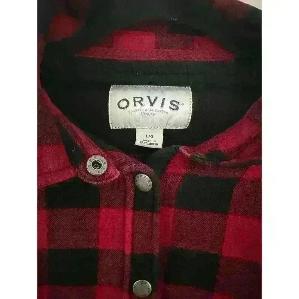 Orvis Buffaloe‎ Plaid lightweight Jacket ladies size L runs small