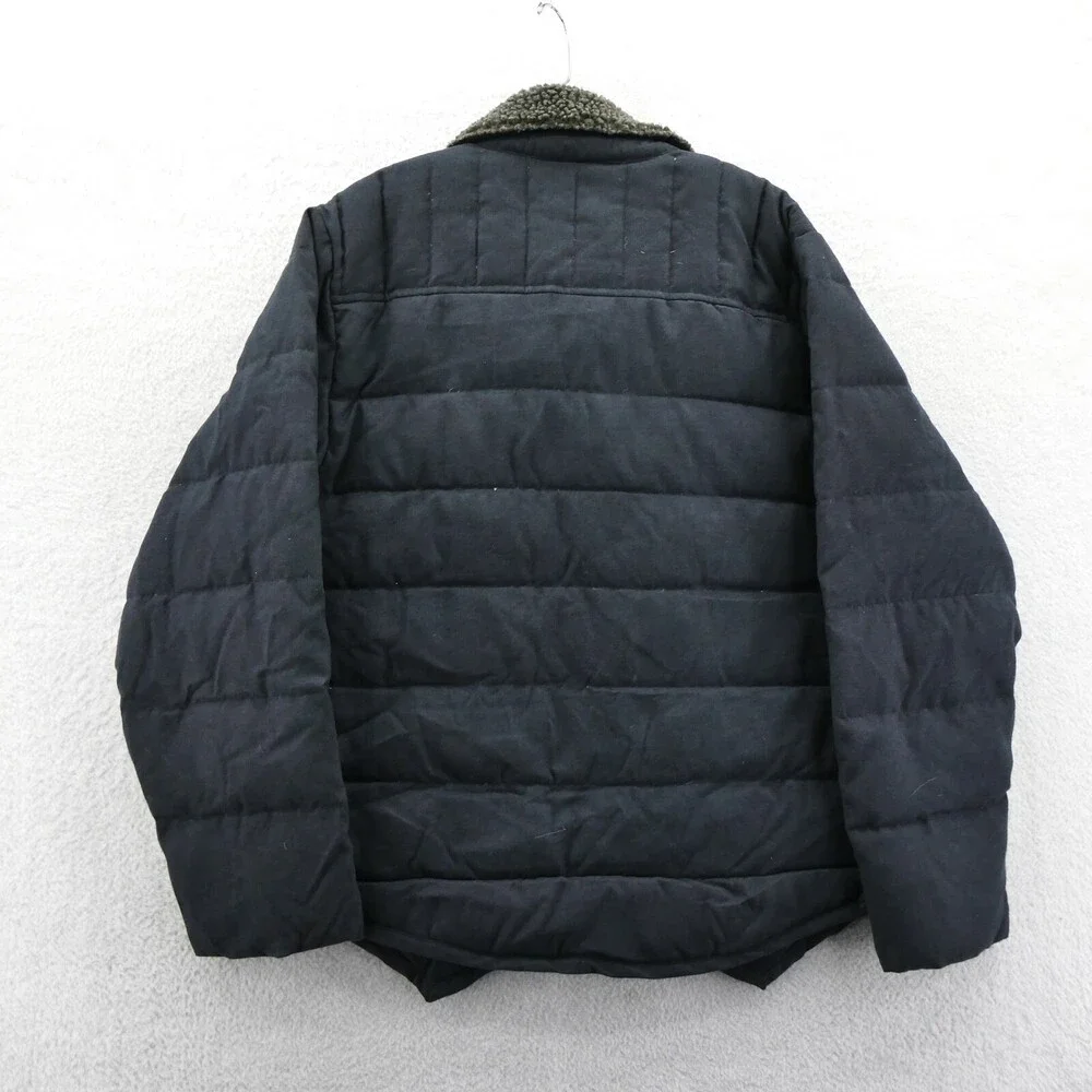 UGG Australia Womens Small Black Trucker Quilted Puffer‎ Coat Jacket Full Zip