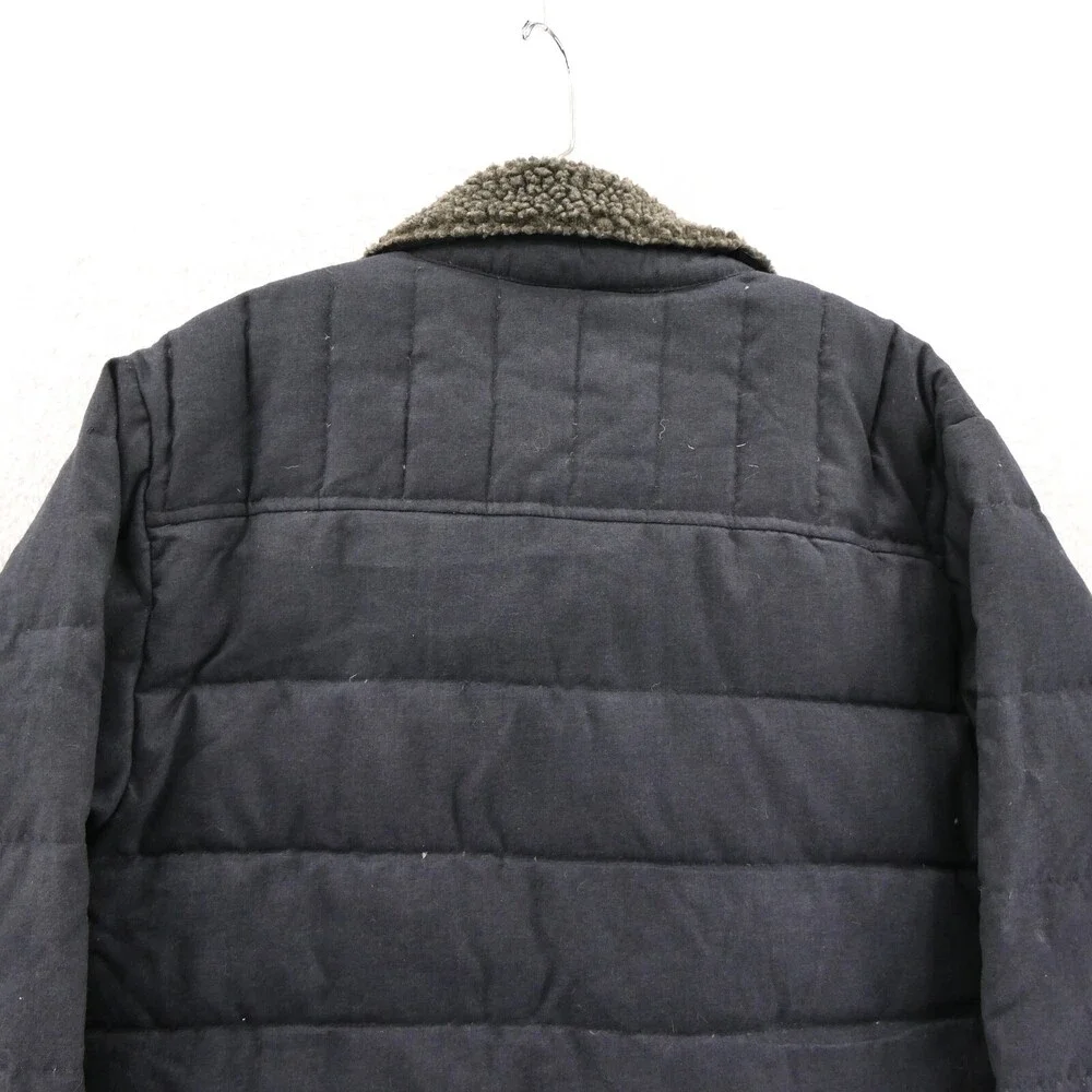 UGG Australia Womens Small Black Trucker Quilted Puffer‎ Coat Jacket Full Zip