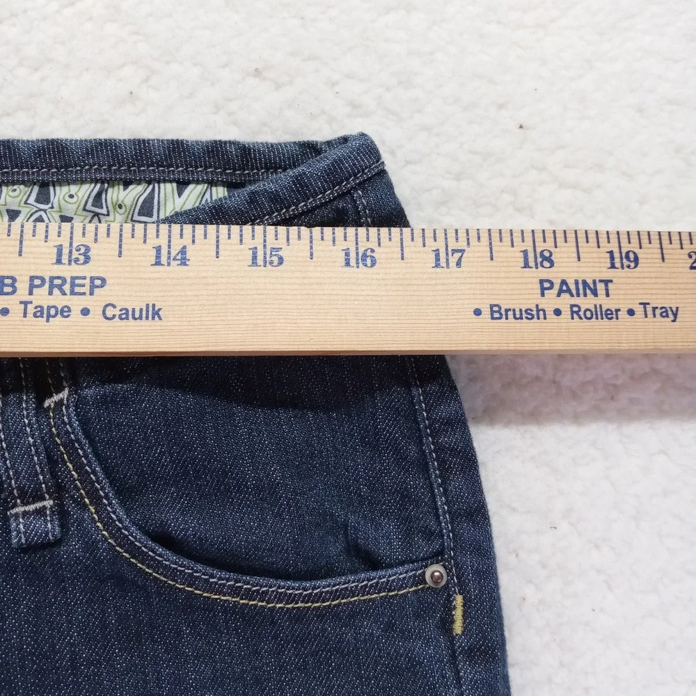 Lee One True‎ Fit Dark Wash Denim Capris Womens 12M Low Rise Cropped Jeans