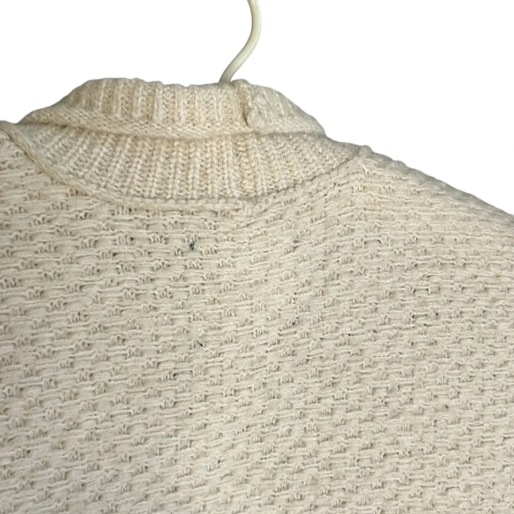 Abercrombie‎ Fitch Womens Sweater Open Front Waffle Knit Cardigan Neutral Size S