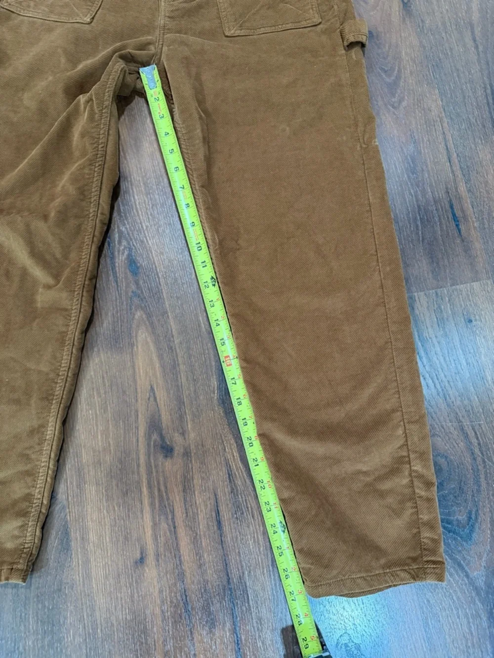 Free People Kyo Carpenter Corduroy Pants Womens 6 Orange Casual Pockets
