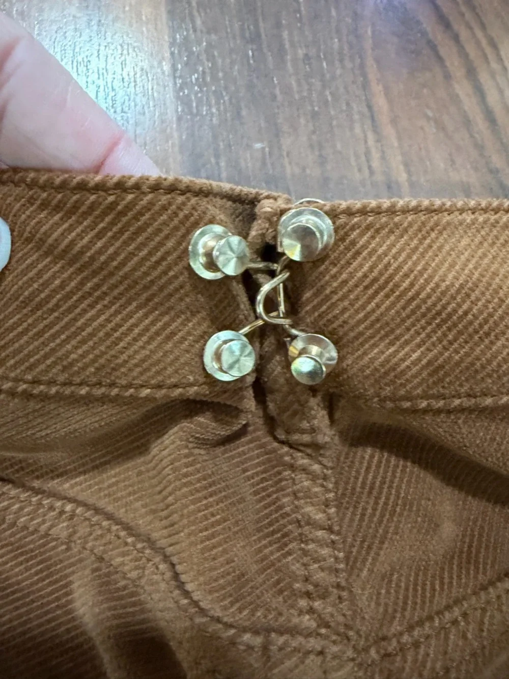 Free People Kyo Carpenter Corduroy Pants Womens 6 Orange Casual Pockets
