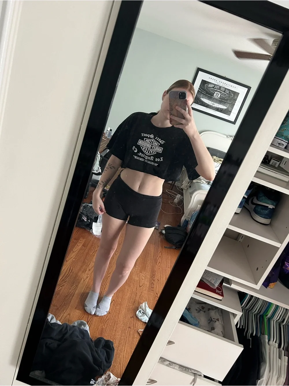 Darc Sport Black Graphic Crop Tee