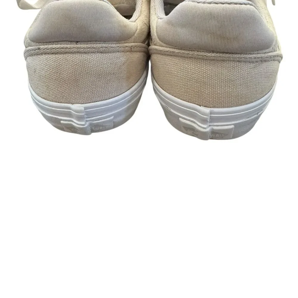 Vans Women’s Old Skool Ortho Deluxe Comfort Cream Canvas Sneakers 7