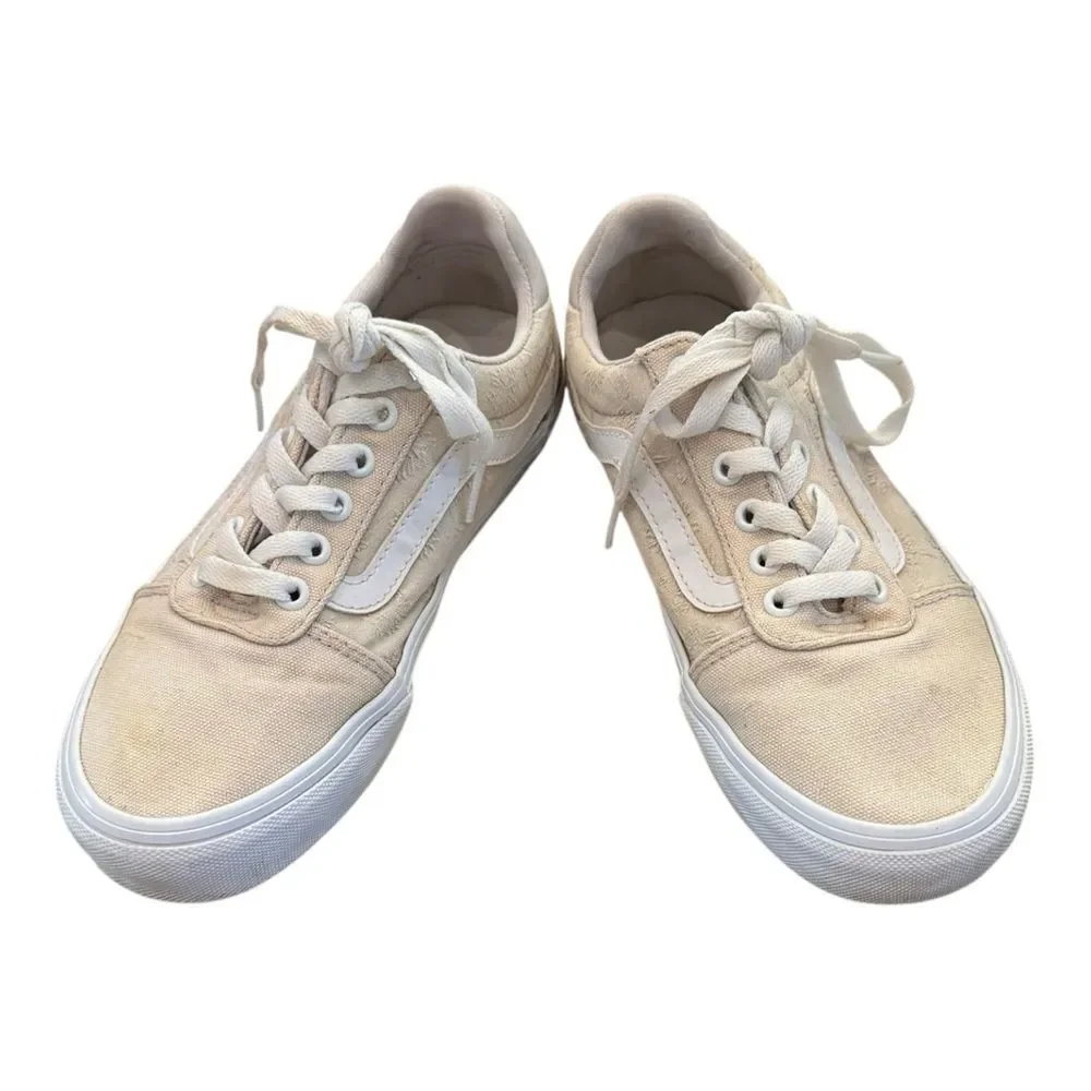 Vans Women’s Old Skool Ortho Deluxe Comfort Cream Canvas Sneakers 7