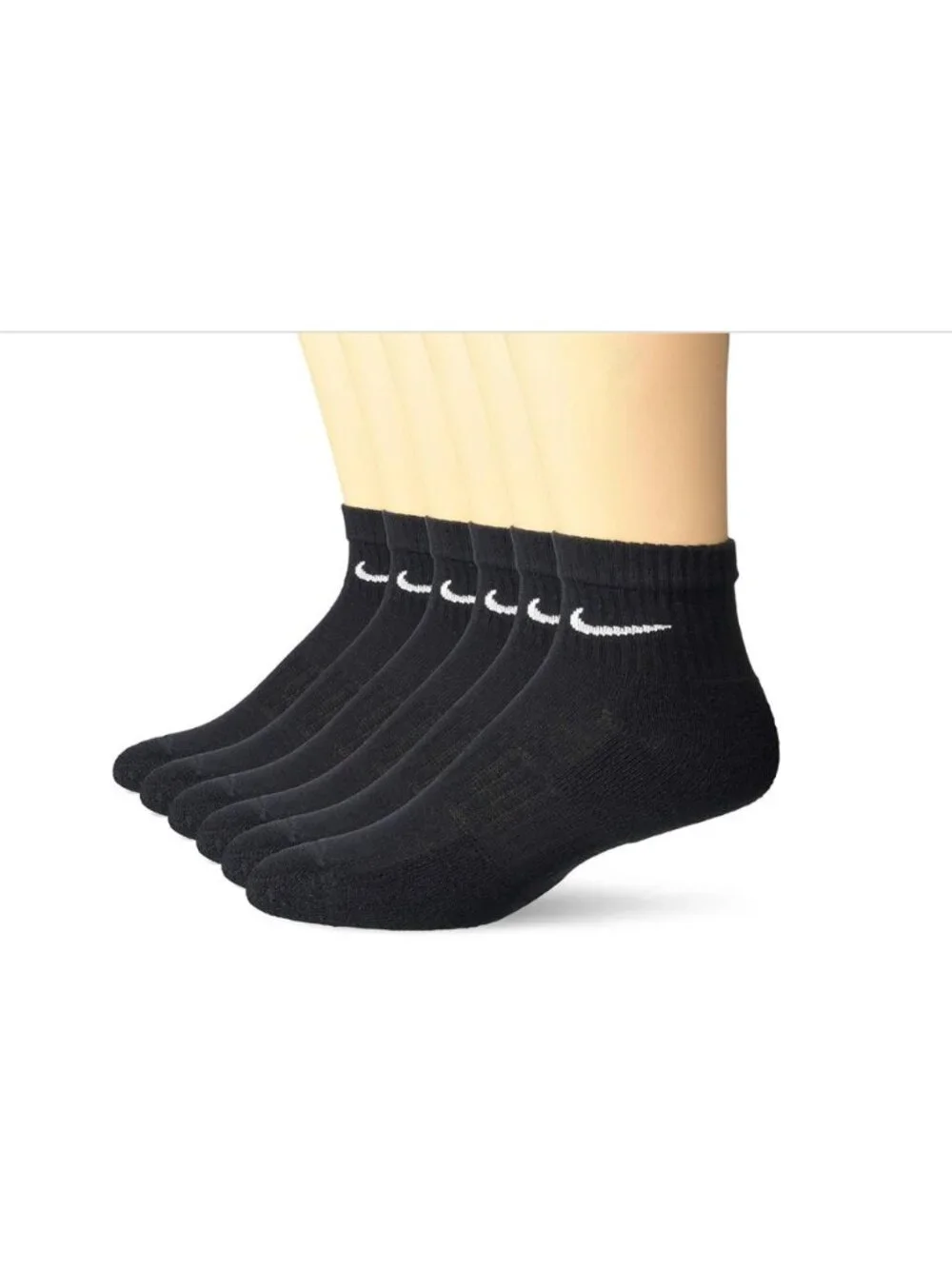 Nike 6 pairs Unisex Dri Fit Everyday Plus Cushioned Ankle Socks Mens M 6-8